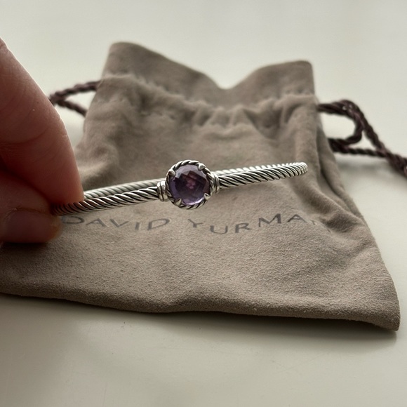 David Yurman Petite Chatelaine Bracelet, Sterling Silver -Amethyst,  3mm - Picture 1 of 6